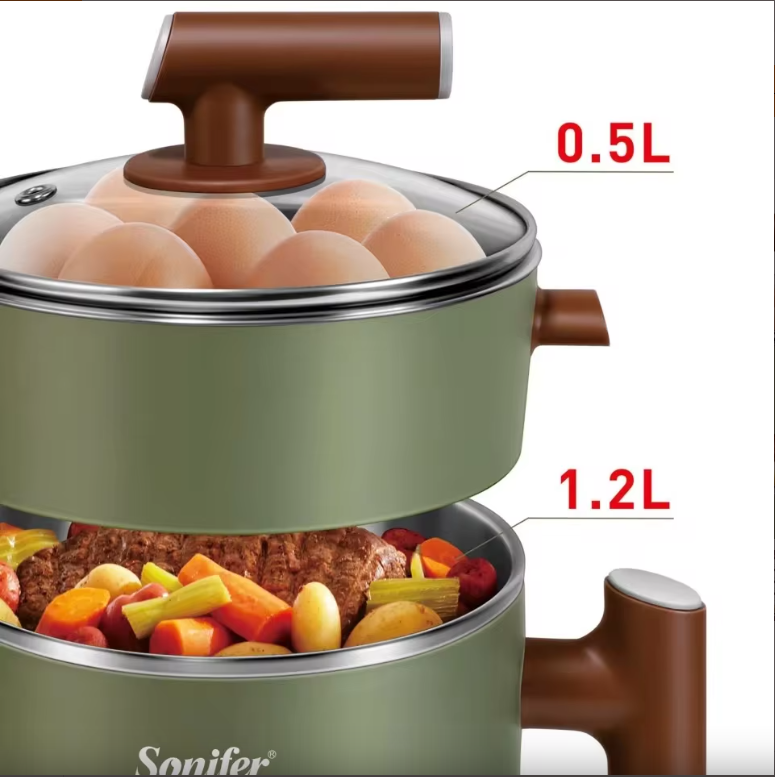 Electric cooker .5L حلة طبخ مزدوج 1.2 لتر