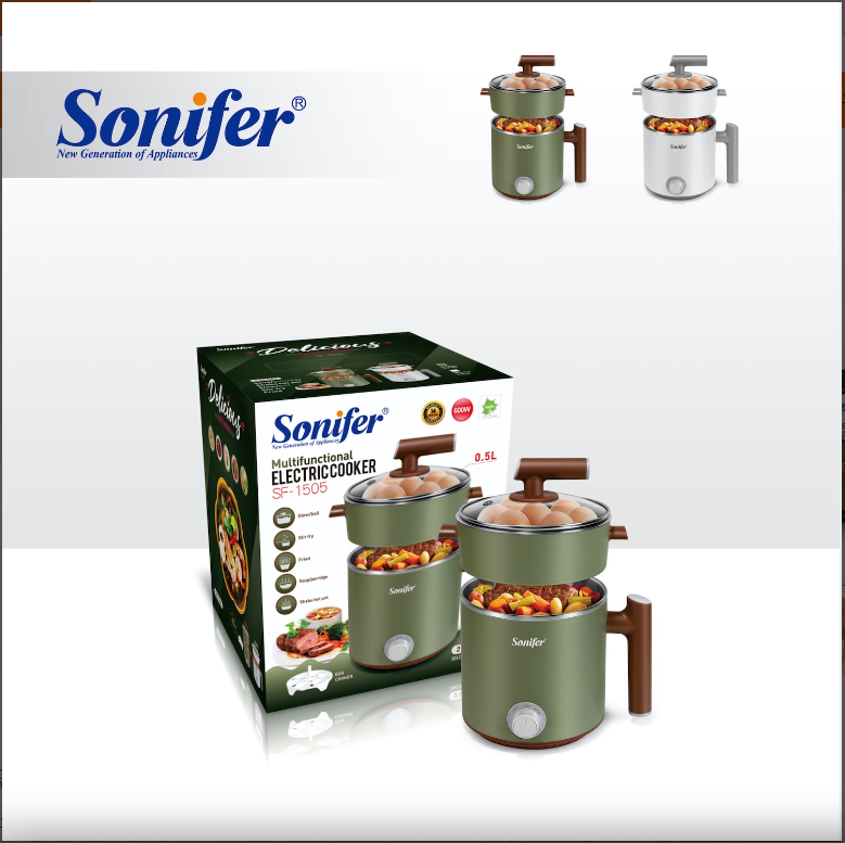 Electric cooker .5L حلة طبخ مزدوج 1.2 لتر