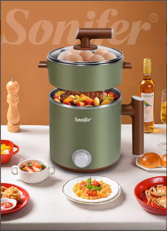 Electric cooker .5L حلة طبخ مزدوج 1.2 لتر
