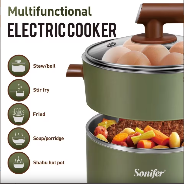 Electric cooker .5L حلة طبخ مزدوج 1.2 لتر