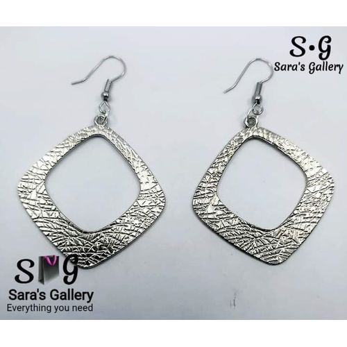 Sara's Gallery Earring White Pearl And Women's Chain -Silver Metal