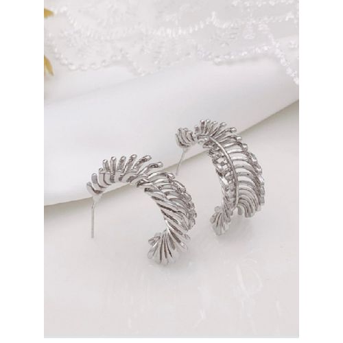 Sara's Gallery Circular Earring Silver Color..