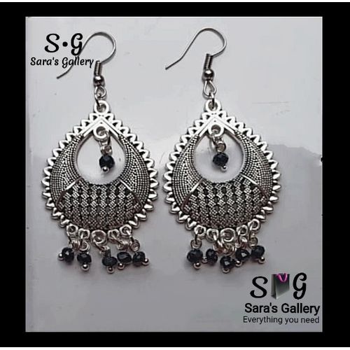 Classy Silver Accessory Earrings , Handmade