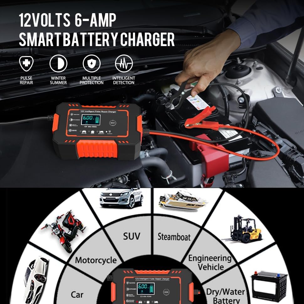 TONGER BATTERY CHARGER 12VOLT - 6 AH شاحن بطارية تونجر