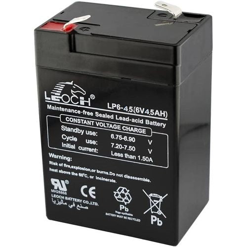LEOCH 6V 4.5A rechargeable battery made in MALYSIA
