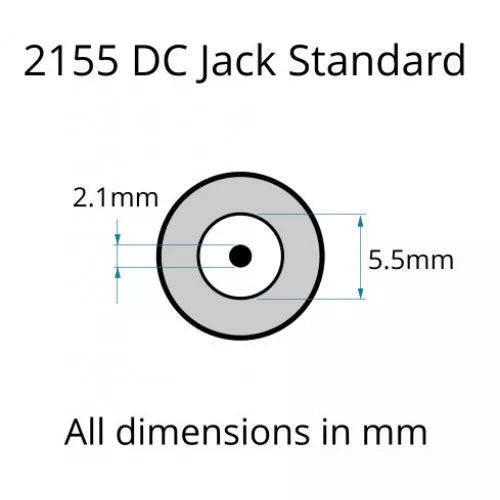 DC Female Jack to Alligator Clips - 20cm