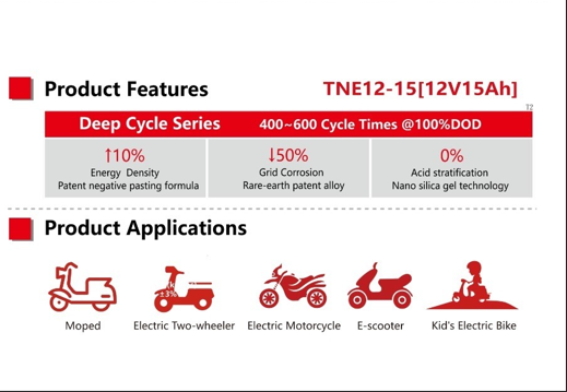 TIANNENG 12VOLT - 15AH