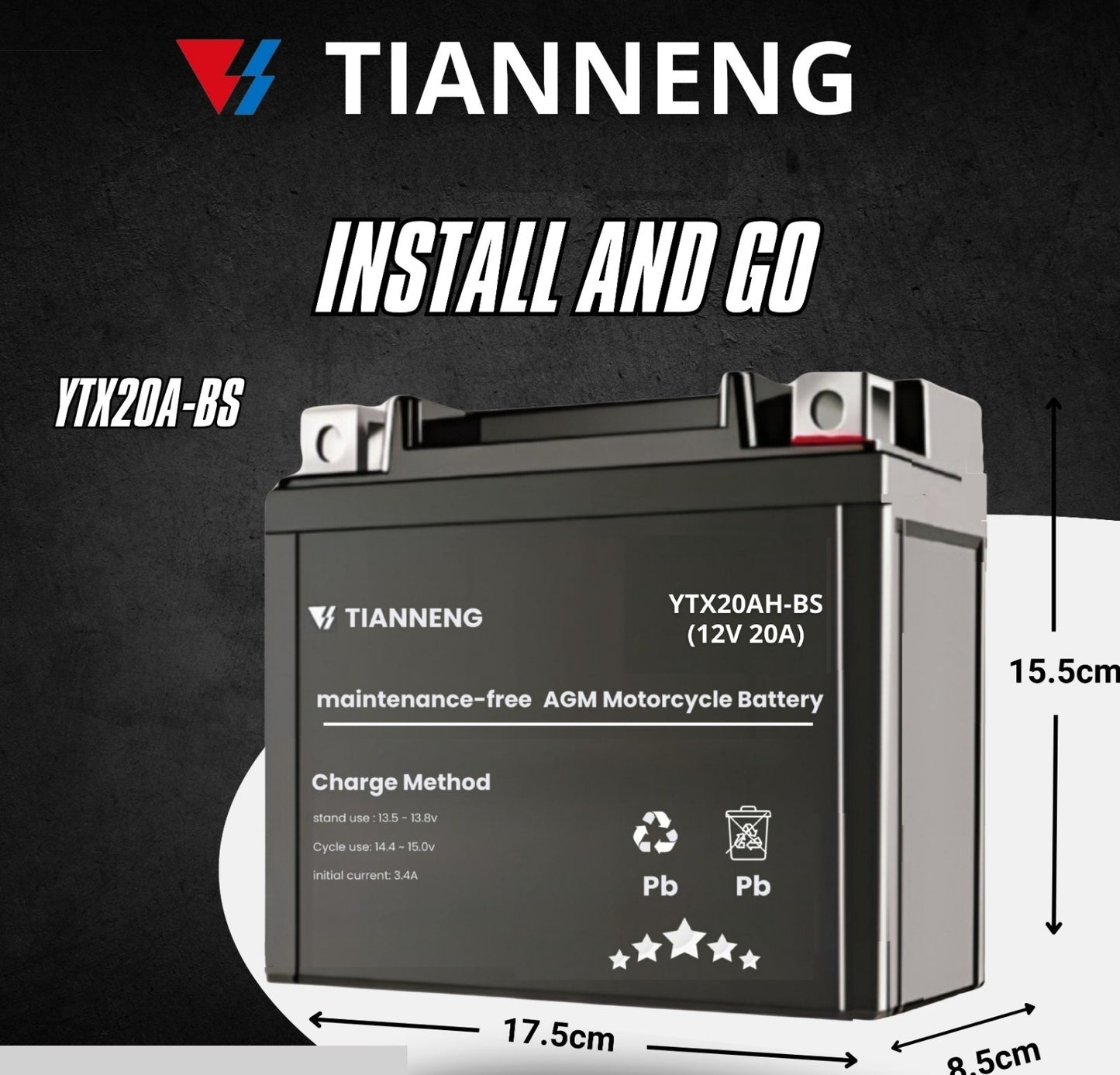 TIANNENG 12VOLT -20AH