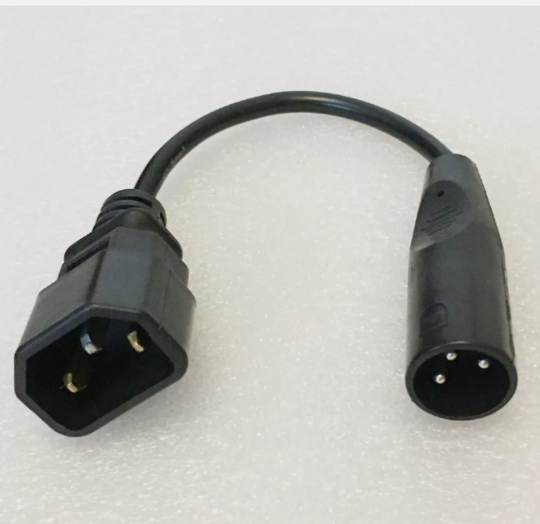 Electric Bicycle Battery Charging Cable DC Power Connector Conversion Plug Socket for 3 pin