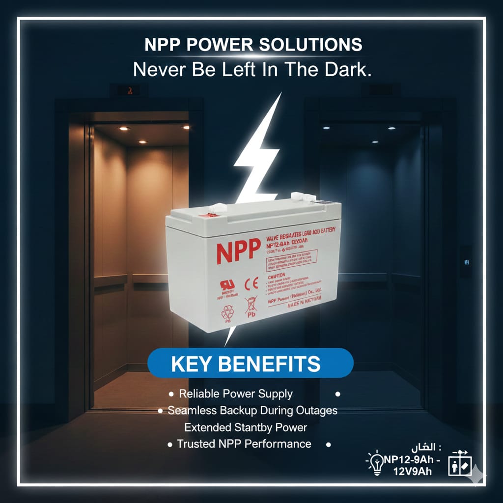 Npp 12V- 9Ah Lead-acid Rechargeable Battery made in VIETNAM