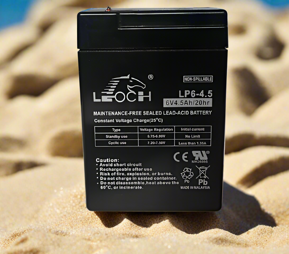 LEOCH 6V 4.5A rechargeable battery made in MALYSIA