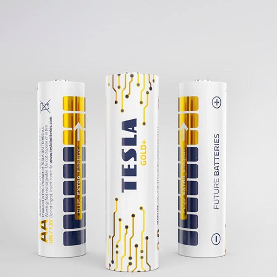 TESLA BATTERIES  AAA LR03 / 1.5V GOLD+  ALKALINE 2PCS
