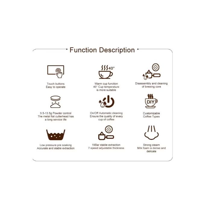 Ecoffee Cup Home Smart Fully Automatic Coffee Machine BTB-208