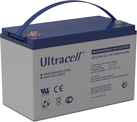 100Ah 12V Gel Battery Cycle Resistant Ultracell Solar Battery Solar Energy