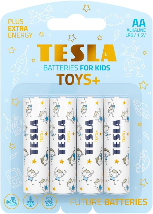 Tesla Batteries AA LR6/1.5V TOYS+ Alkaine Plus Extra Energy Batteries BOY BLISTER FOIL 4pcs