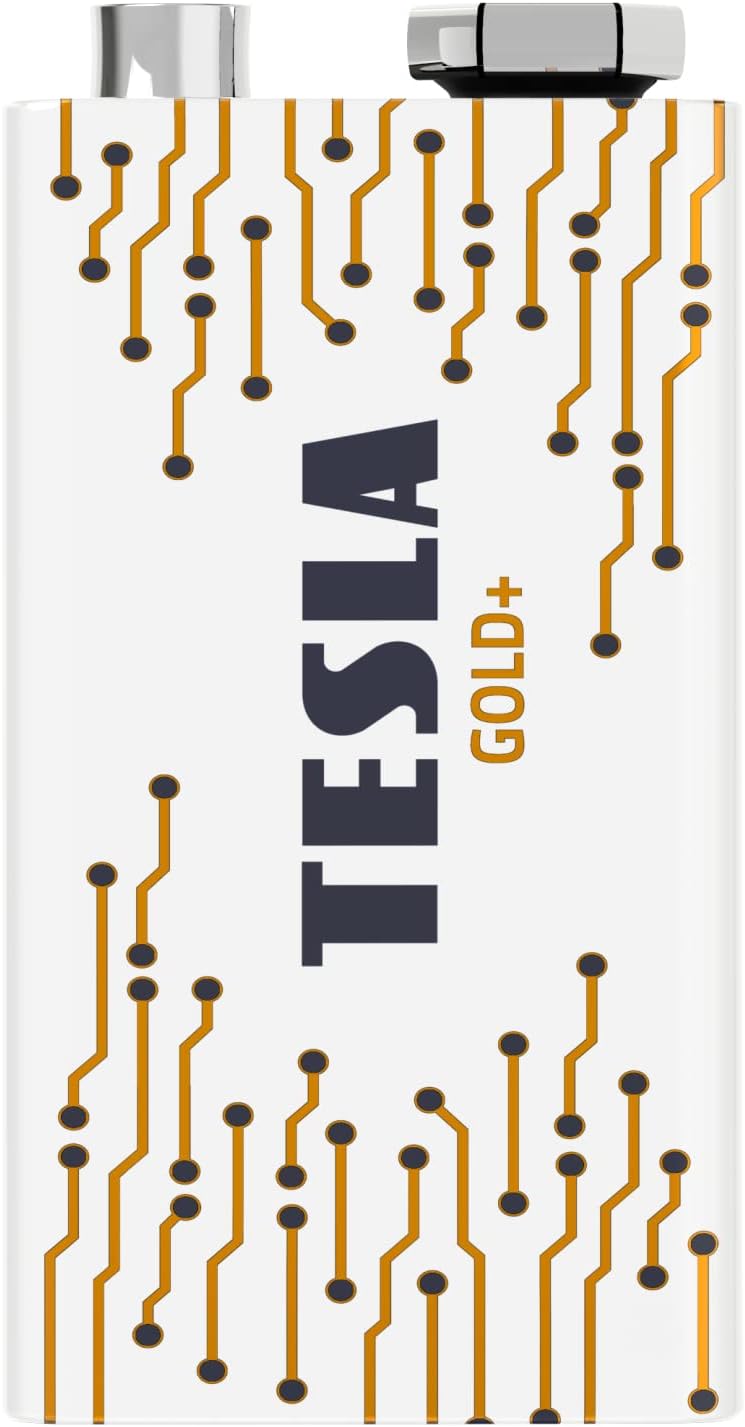 TESLA Gold Alkaline Battery 9V (6LR61, 9V, Blister) Pack of 1