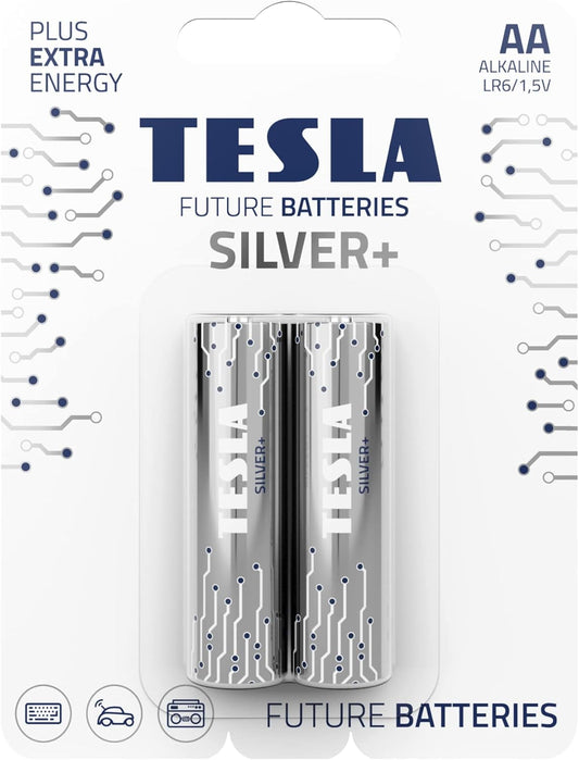 TESLA BATTERIES AA LR6 / 1.5V SILVER+ 2 PCS