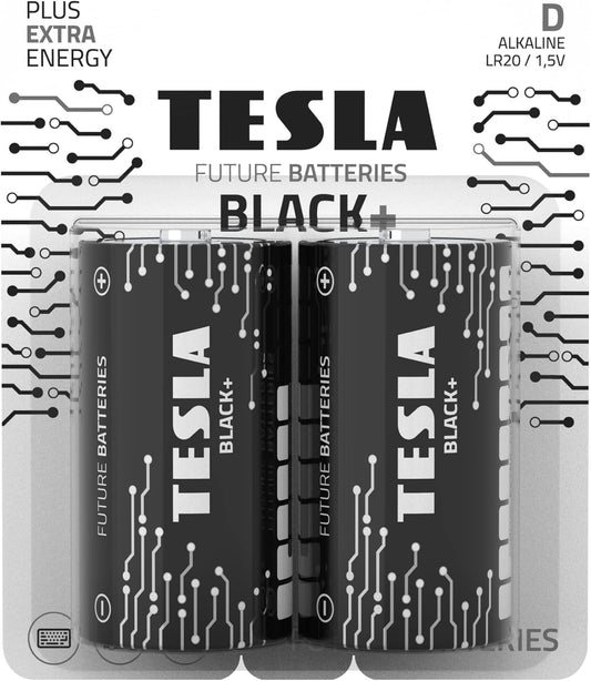 battery black+ D alkaline - plus extra energy battery d blister foil LR20/1.5v pack of 2