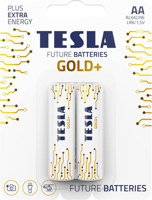 TESLA BATTERIES AA LR6/ 1.5V GOLD+ 2 PCS