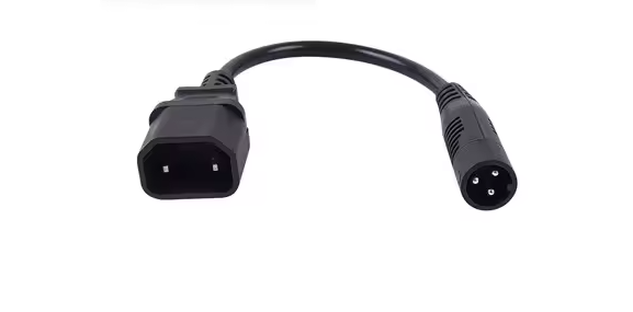 Electric Bicycle Battery Charging Cable DC Power Connector Conversion Plug Socket for 3 pin