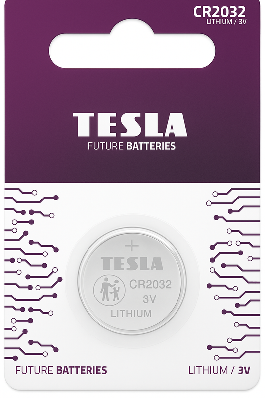 Tesla Batteries CR2032 Lithium 1PCS