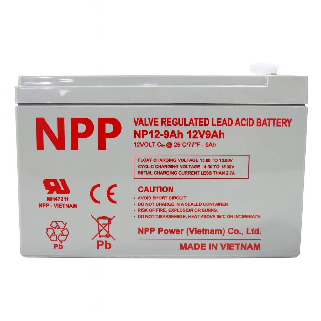 Npp 12V- 9Ah Lead-acid Rechargeable Battery made in VIETNAM