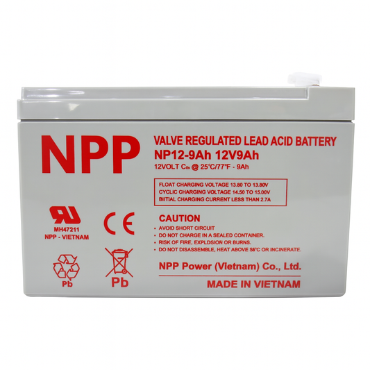Npp 12V- 9Ah Lead-acid Rechargeable Battery made in VIETNAM
