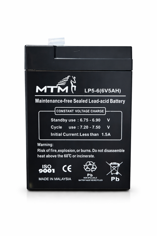 6V- 5A rechargeable battery made in Malaysia