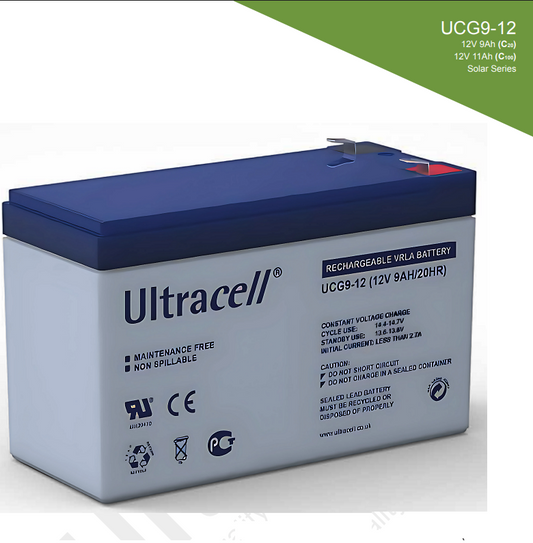 ULTRACELL RECHARGEBALE BATTERY 12V-9AH UCG