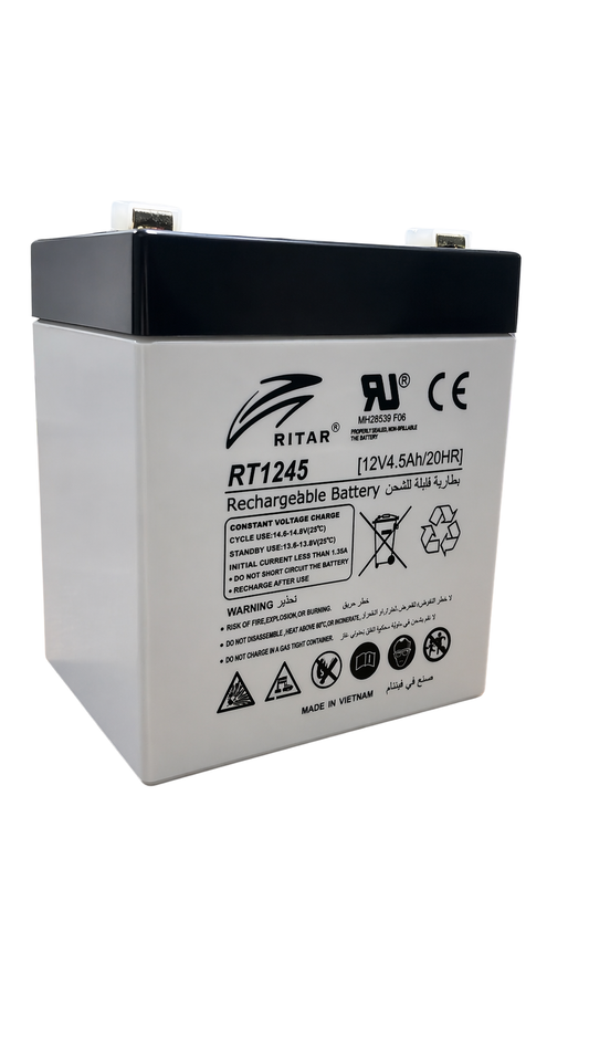 RITAR RECHARGABLE BATTERY 12V-4.5AH MADE IN VIETNAM