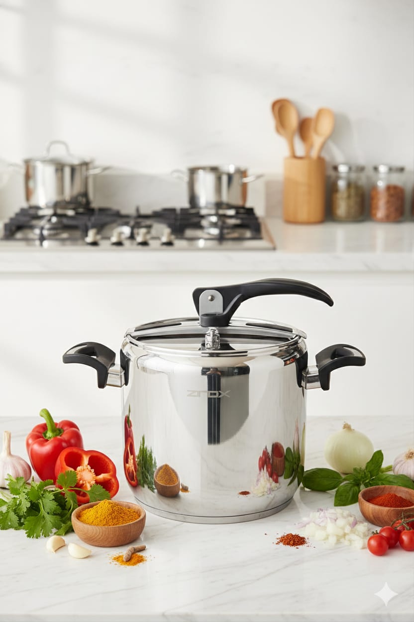 ZINOX Stainless Steel Pressure Cooker 12 Liter