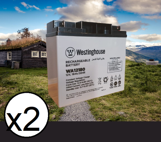 Westinghouse 12V 18AH  Rechargeable (1+1)