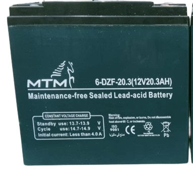 6-MTM-GEL BATTERY 12 V 20.3 AH DZF made in Malaysia