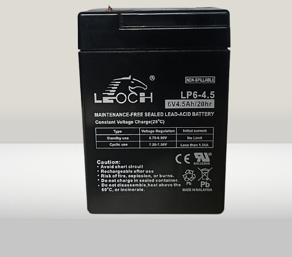 LEOCH 6V 4.5A rechargeable battery made in MALYSIA