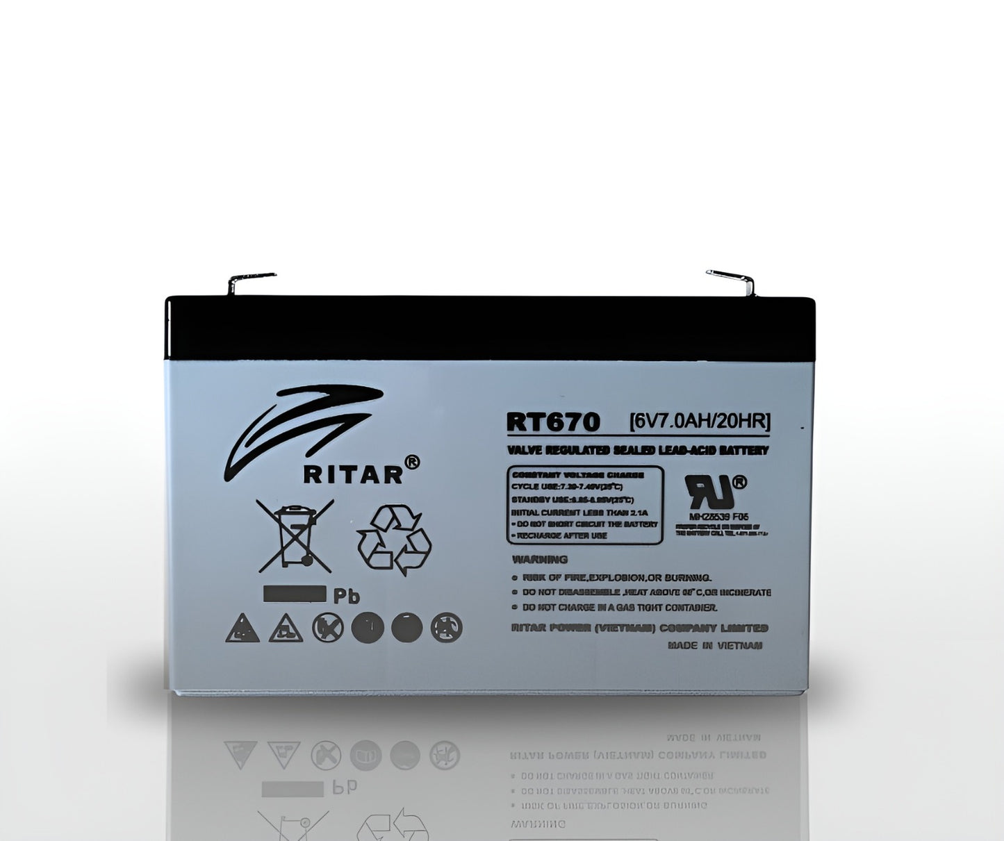 RITAR  Battery 6V 7.0AH MADE IN VIETNAM