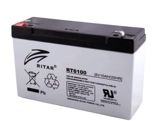 RITAR Battery 6V 10 AH , Emergency Lights, Alarms, And Children's Toys