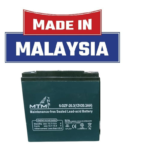 6-MTM-GEL BATTERY 12 V 20.3 AH DZF made in Malaysia